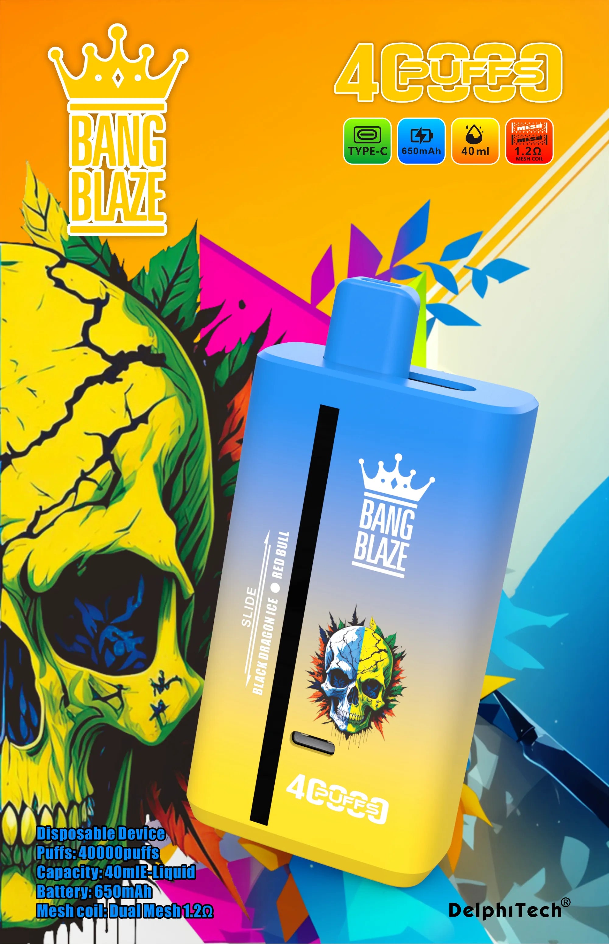 Puff Bang Blaze 40000 40k doppio gusto